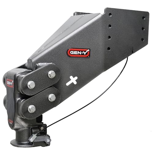 GEN-Y Hitch Rhino Fifth Wheel Pin Box with Gooseneck SnapLatch Coupler | 1,500-4,500 LBS Pin Weight Range - 30K LBS Towing Capacity - Compatable with 2 5/16" Gooseneck Ball - Silver