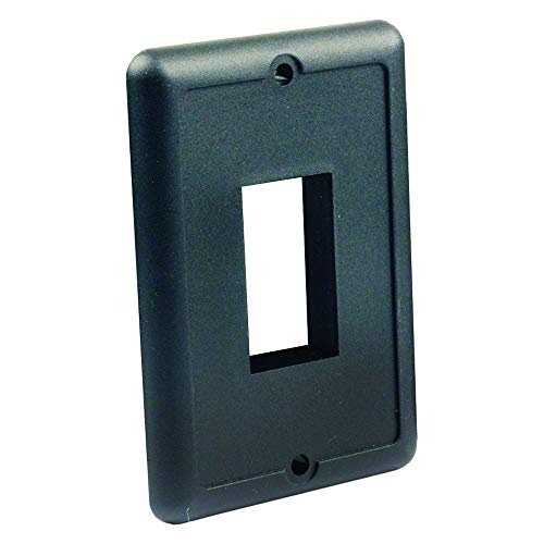 JR Products 14045 Black Single Switch Plate