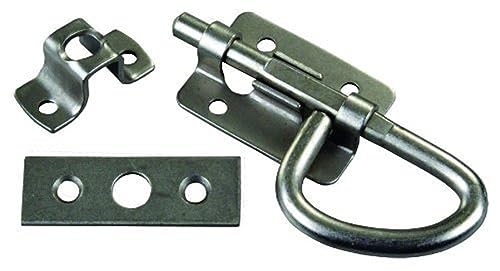 JR Products 20655 Universal Bolt Latch - Nickel,Silver
