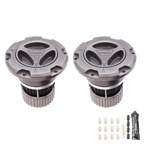 WARN 108325 Premium Manual Locking Hubs for 2005–2026 Ford Super Duty F?250, F?350, F?450, and F?550 – 35?Spline, Heavy?Duty Manual Hubs, Set of 2 (Argent Gray)