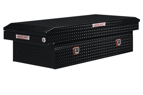 Weather Guard Model 117-5-04 Saddle Box, Aluminum, Full Extra Wide, Gloss Black, 14.4 cu ft