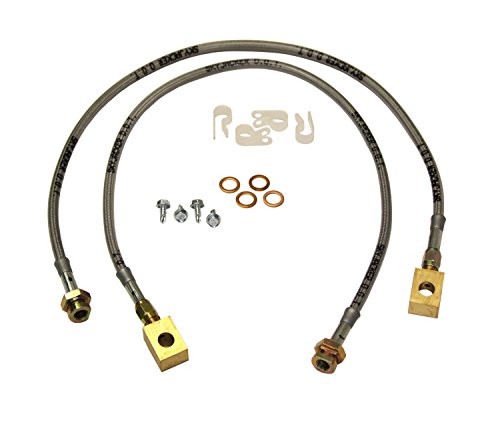 Skyjacker (FBL88) 4"- 6" Stainless Steel Brake Line - Pair,Black