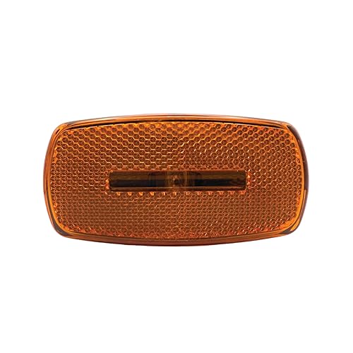 RV DESIGNER L916 Amber Oblong Reflex Incandescent Marker Light With Black Base, DOT?... product image