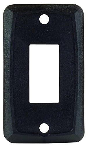 JR Products 12855 Black Single Switch Face Plate