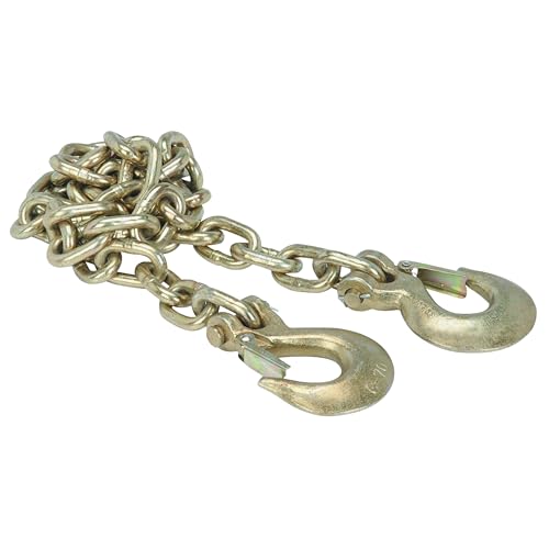 GEN-Y Hitch Towing Safety Chain for Trailers and RVs - 3/8 Inches x 84 Inches with 2 Safety Slip Hooks for Secure Attachment, 26,000 lbs Break Strength, Grade 70, Class 5 Rating