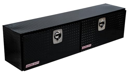 Weather Guard Model 372-5-02 Hi-Side Truck Box, Aluminum, Gloss Black, 8.9 cu ft capacity