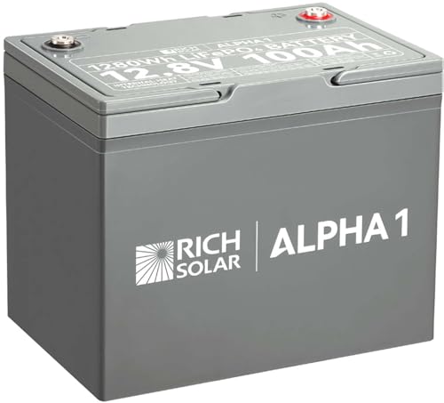 Powerful 12V Lithium Battery | 100Ah LiFePO4 | RV, Trailer, Van, Boat, Off-Grid | 5,000 Cycles | Bluetooth, Internal Heat | RICH SOLAR