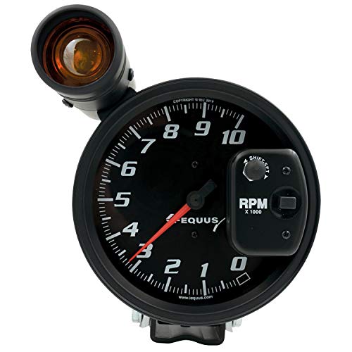 EQUUS E6080 5 Tachometer 10K RPM Black Dial & Shift Light product image