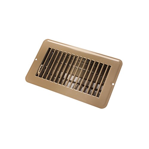 JR Products 02-28975 Dampered Floor Register - 4" x 8", Brown