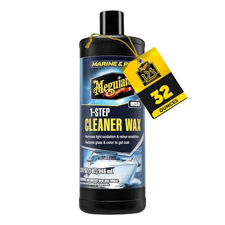 MEGUIARS WAX M5032 Meguiar's  Marine/RV One Step Cleaner Wax, Easy-to-Use Marine Wax f... product image