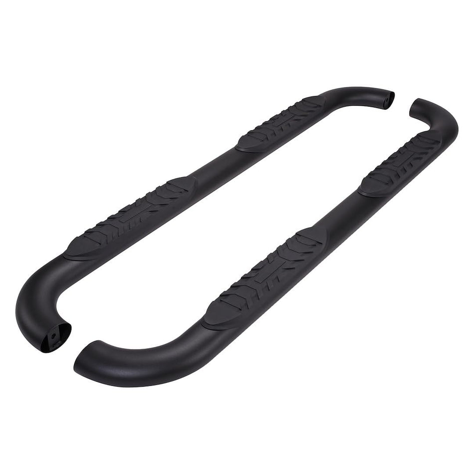 TrailFX Nerf Bar Side Steps Fits Chevrolet Colorado Crew Cab 2015–2026 Titanium Black Powder Coated Steel with Step Pads 4-Inch Oval Bent Rocker Panel Mount Set of 2 Running Boards TrailFX A1001B