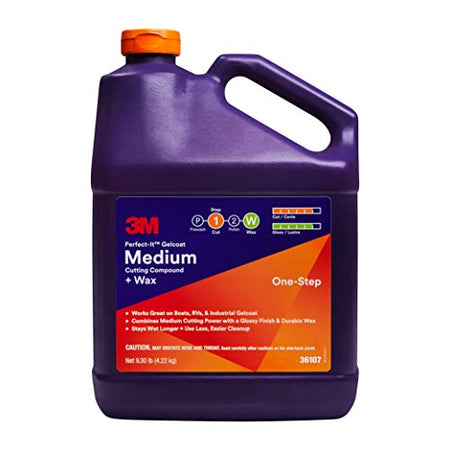 3M 36107 Perfect-It Gelcoat Medium Cutting Compound + Wax, , 1 Gallon product image