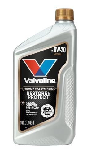 VALVOLINE 904536-EA Restore & Protect Full Synthetic 0W-20 Motor Oil 1 Quart product image
