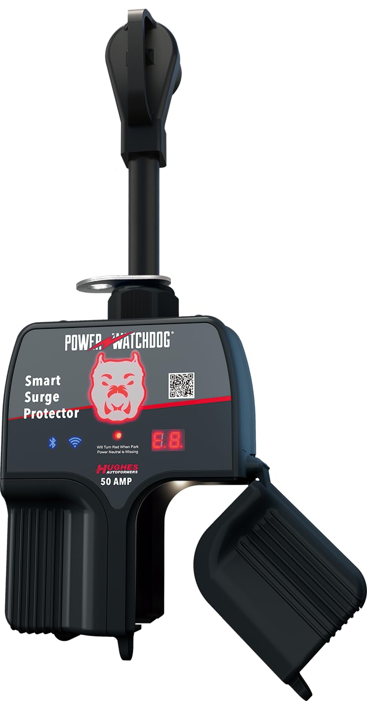 Power Watchdog PWD50W Smart RV Portable Surge Protector 50 Amp - Patented WiFi and Bluetooth Connectivity - Monitor Voltage/Amperage/Wattage - IP65 Water-Resistant