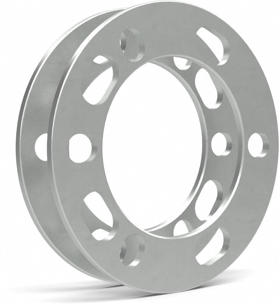 Wheel Accessories Parts 2 Pcs Die Cast Wheel Spacers 1/4 Inch 6mm Thick Fits Bolt Patterns 5x135mm 5x139.70mm 5x5.5 6x135mm 6x139.7mm 6x5.5 ｜ Chevy Silverado 1500 ｜ Ford F-150 ｜ RAM 1500