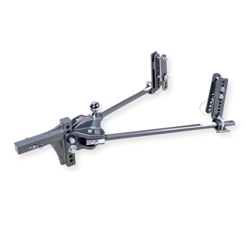 Husky Towing Weight Distribution Hitch 33301, Trunnion Bar, 400 to 800 Lbs. Tongue Weight, 8000 Lbs. Gross Trailer Weight, with Shank/ 2 Inch in Ball, for Trailer Frames Having 4/5/ 6/7/ 8 Inch Tall