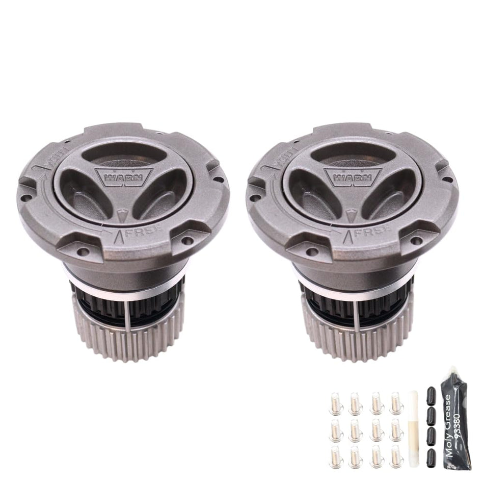 WARN 108325 Premium Manual Locking Hubs for 2005–2026 Ford Super Duty F?250, F?350, F?450, and F?550 – 35?Spline, Heavy?Duty Manual Hubs, Set of 2 (Argent Gray)