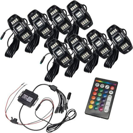 ORACLE LIGHT 5895-339-8 ing : Colorshift RGB+W Underbody Wheel Well Rock Light Kit (8 Pcs) product image