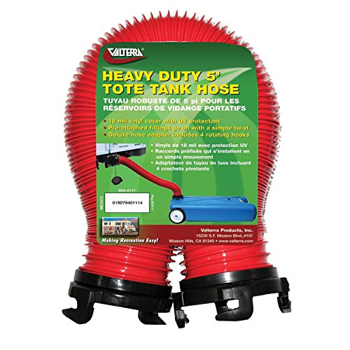 VALTERRA LLC D040111 Valterra D04-0111 Heavy-Duty Tote Tank Hose - 5' , Red product image