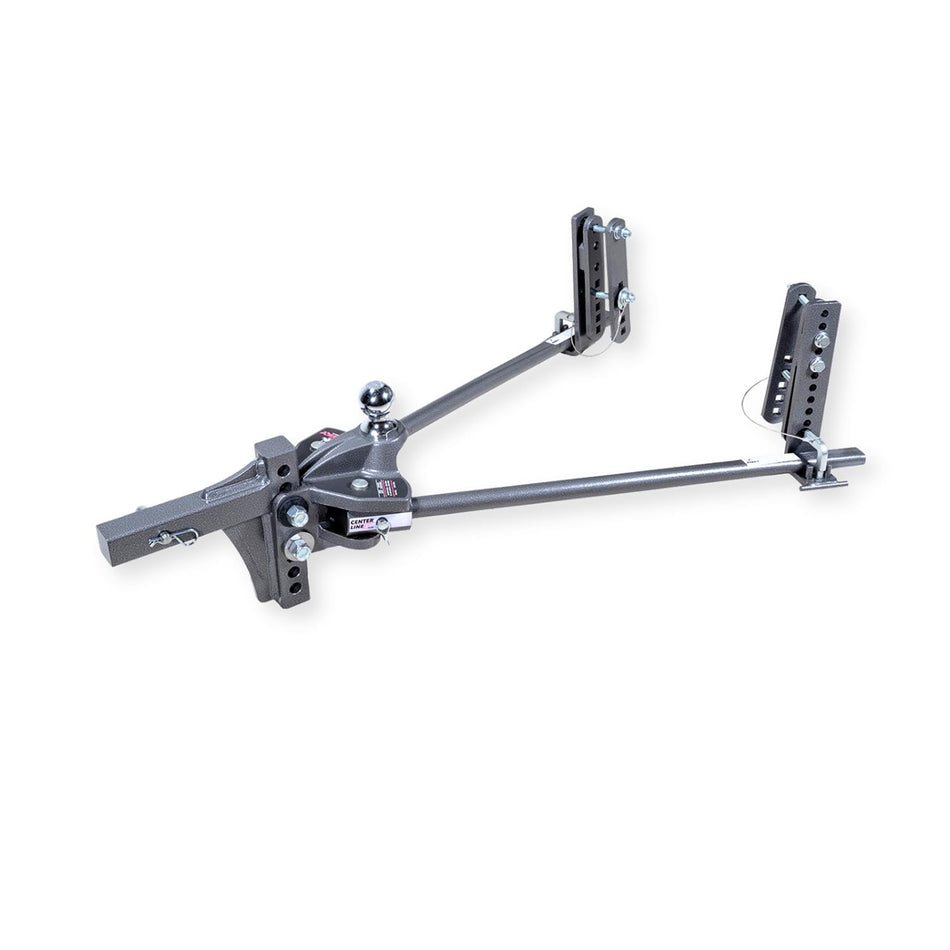 Husky Towing 33302 Center Line TS-Plus Weight Distribution Hitch 400-800 lb Tongue 8000 lb GTW with 2-5/16 Inch Ball and Shank Built-in Sway Control