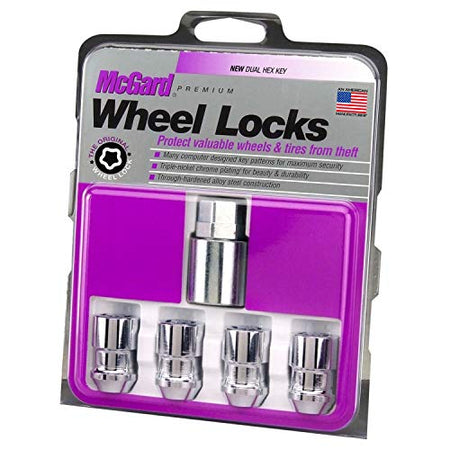 MCGARD 24137 Chrome Cone Seat Wheel Locks (M12 x 1.5 Thread Size) - Set of 4 product image