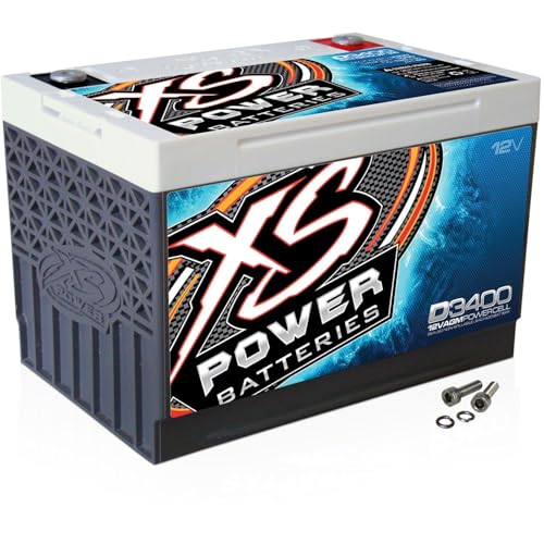 XS Power D3400 XS Series 12V 3,300 Amp AGM High Output Battery with M6 Terminal Bolt