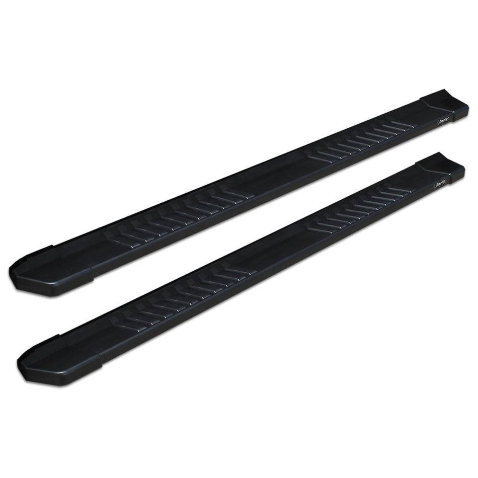 Raptor Series Running Boards Steps 6in OEM Style Black Aluminum Compatible with Classic Body Crew Cab 09-24 1500 10-26 2500/3500