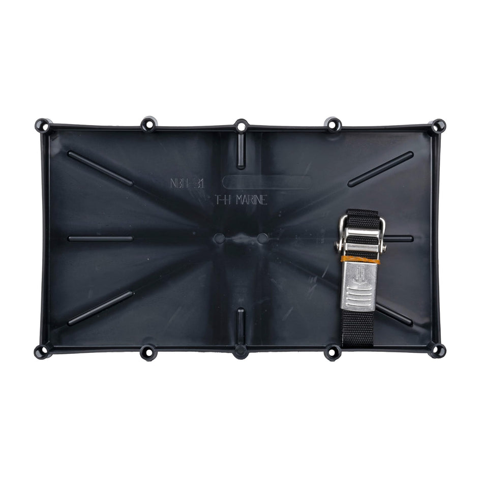T-H Marine Battery Holder Tray with Stainless Steel Buckle for 31 Series Batteries - Durable Marine & RV Battery Holder with Secure Buckle & Easy Installation, Corrosion Resistant, NMMA Certified