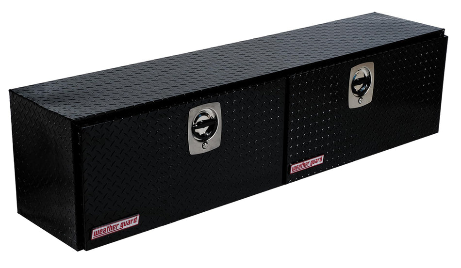 Weather Guard Model 372-5-02 Hi-Side Truck Box, Aluminum, Gloss Black, 8.9 cu ft capacity