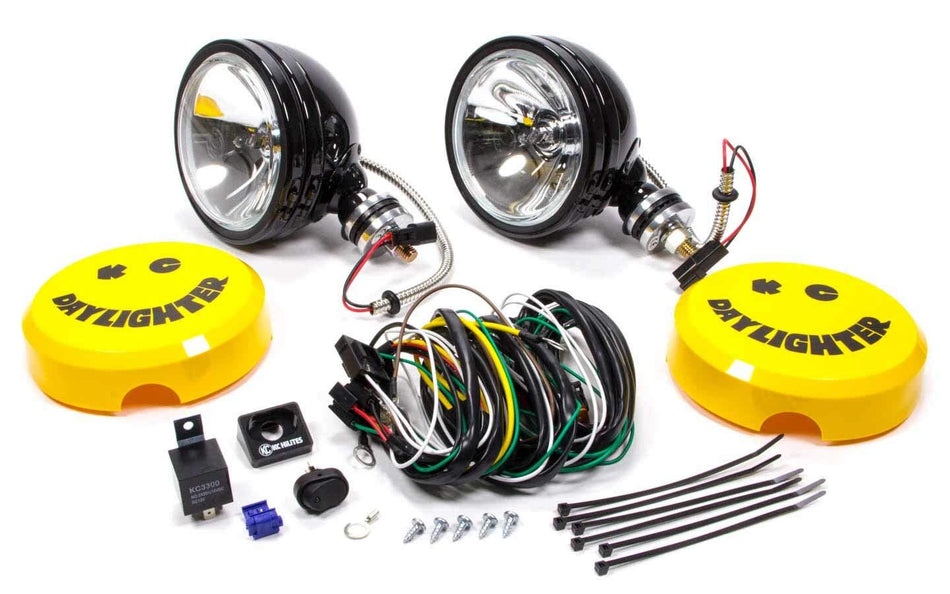 KC HiLiTES 238 Daylighter Black 100w Spot Beam Light System