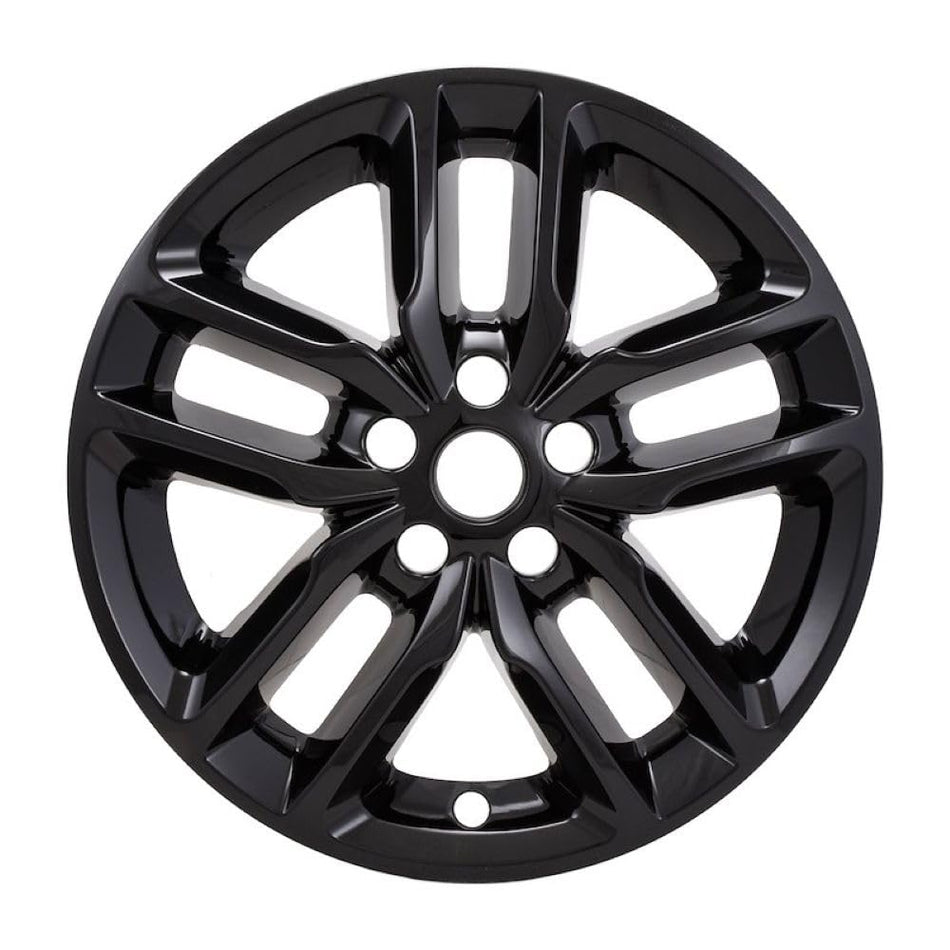 Impostor Wheel Skin Fits Dodge Durango GT and RT 2021-2026 Set of 4 Wheel Covers 20 Inch Diameter 5 Double Spoke Gloss Black Painted ABS Plastic Snap-On Installation Coast To Coast IMP484BLK