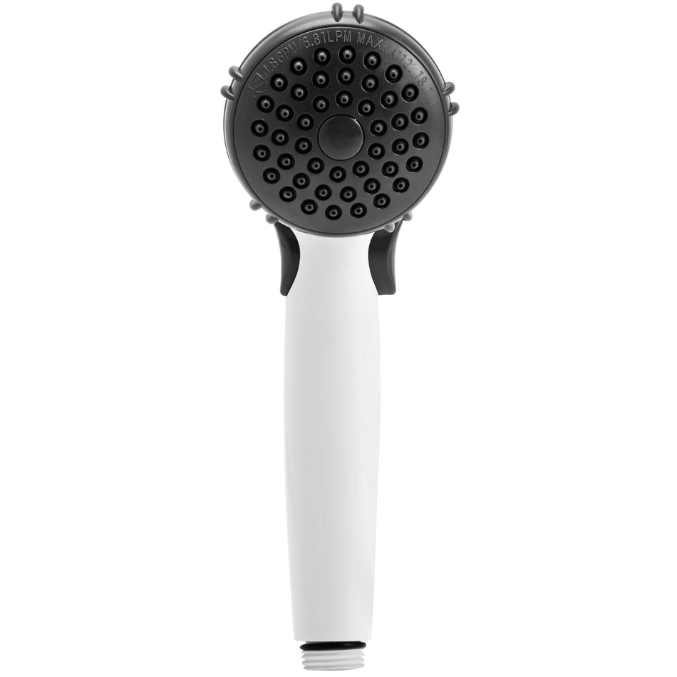 Dura Faucet DF-SA400-WT RV Hand Held Shower Wand, Water-Saving Trickle Switch (White)