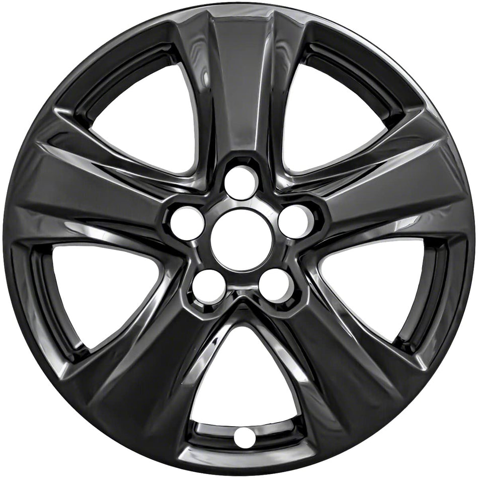 Impostor Wheel Covers Fits Toyota RAV4 2019-2025 Set of 4 Wheel Skins 5 V Spokes Gloss Black Painted ABS Plastic 17 Inch Snap-On Covers Coast to Coast IWCIMP434BLK
