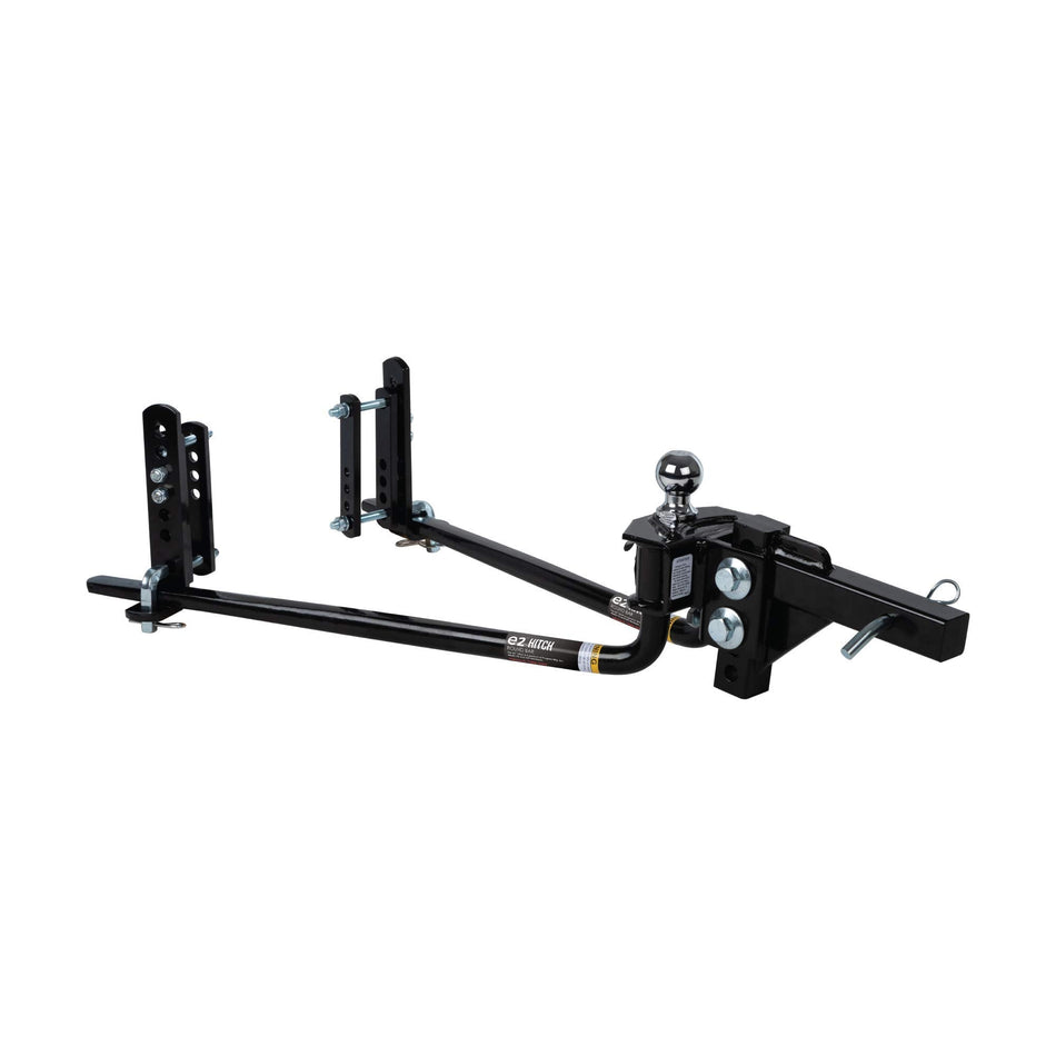 Fastway e2 2-Point Sway Control Round Bar Hitch, 94-00-0800, 8,000 Lbs Trailer Weight Rating, 800 Lbs Tongue Weight Rating, Weight Distribution Kit Includes Standard Hitch Shank, Ball NOT Included
