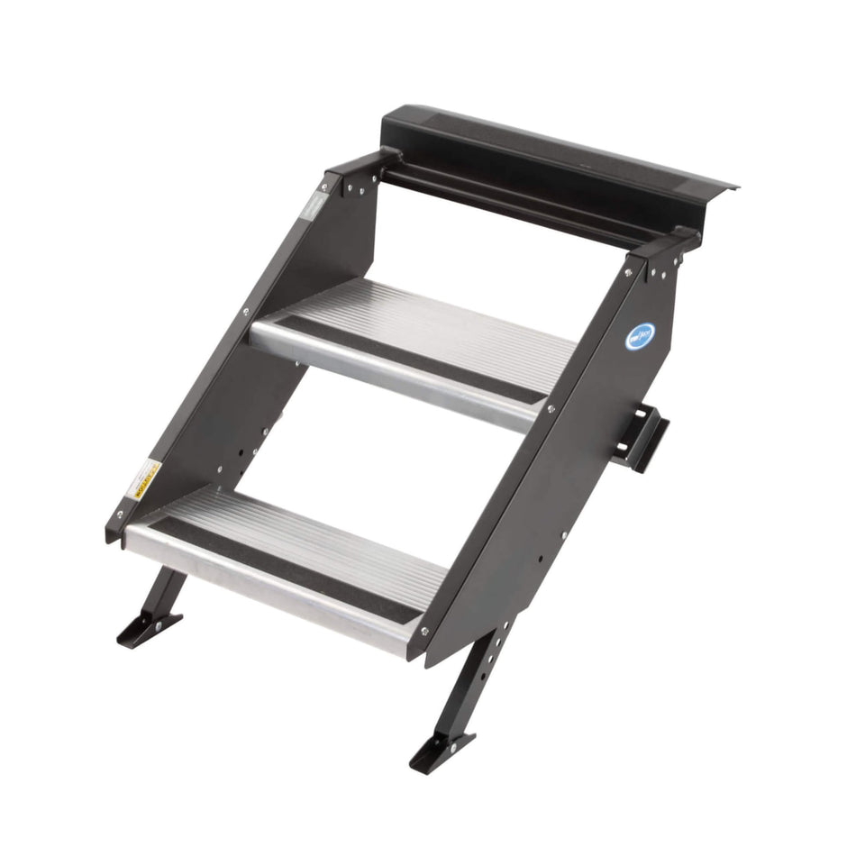 MORryde STP-202 StepAbove Fold-Up RV Entry Step - 2-Step (9" Step Rise), Fits 26" to 28" Door Width