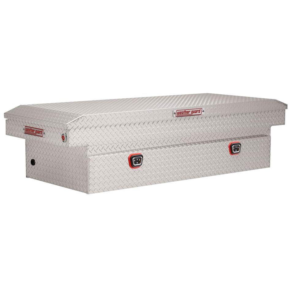 Weather Guard Model 117-0-04 Saddle Box, Aluminum, Full Extra Wide, Clear, 14.4 cu ft