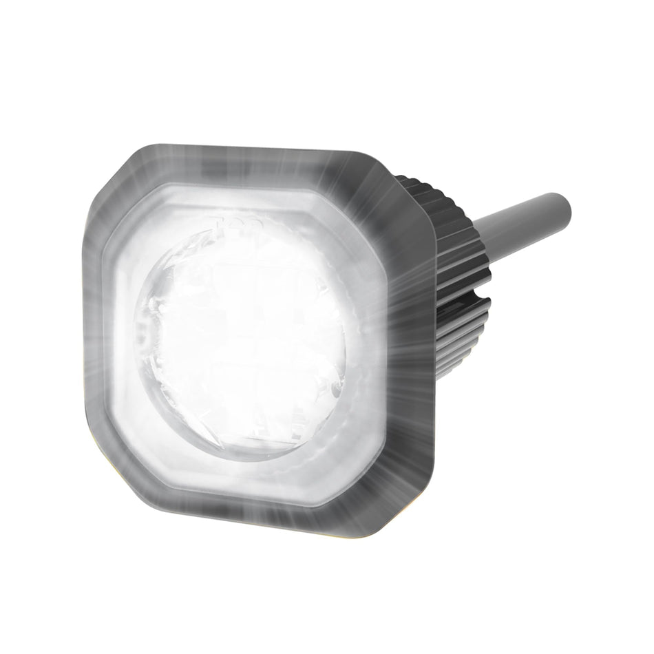 ECCO LED High-Intensity Directional LEDs Amber White 0.6 amps 12V 24V 69 flash patterns Waterproof Warning Light Construction Caution Lights for Truck off Road car Commercial Vehicles, 5 Year Warranty