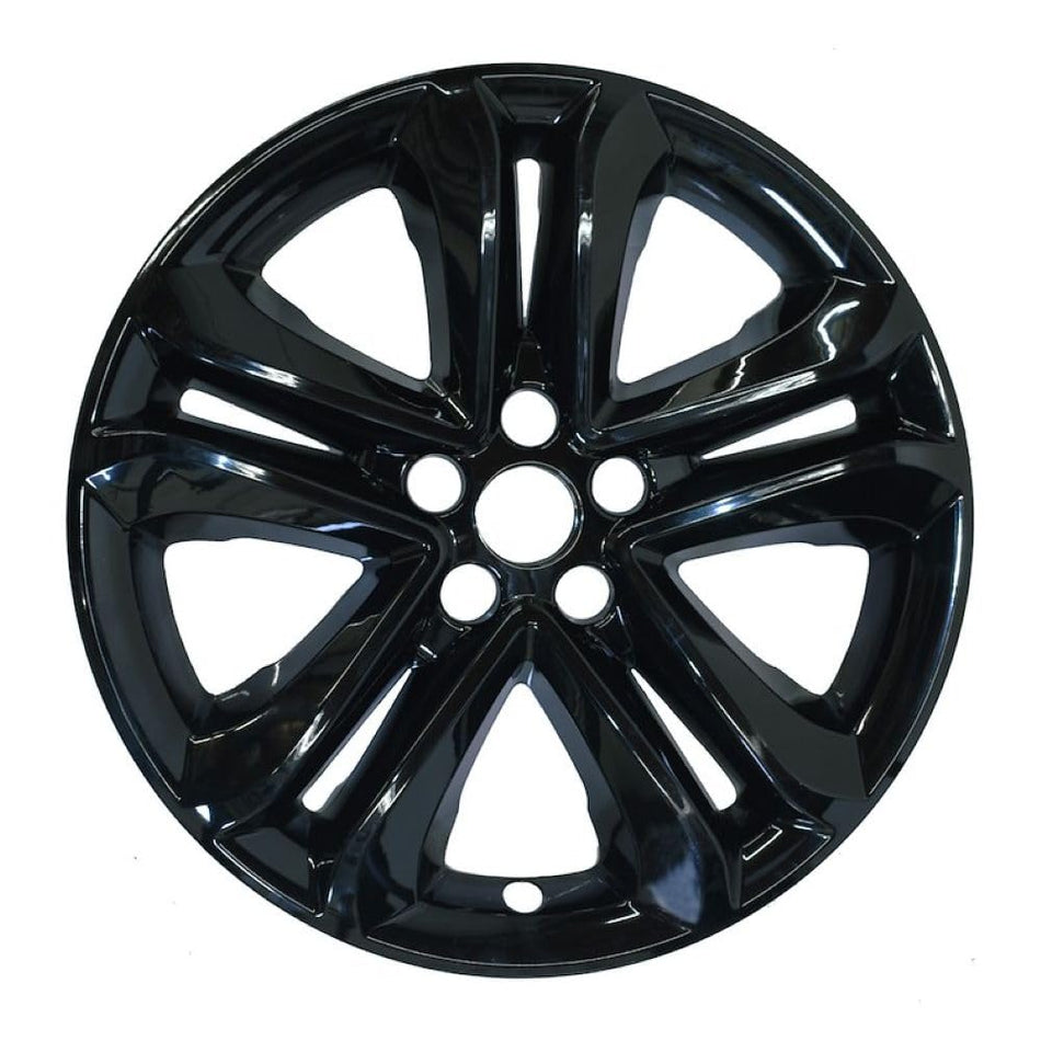 Impostor Wheel Skin Fits Ford F-150 XLT 2021-2026 Set of 4 Wheel Covers 17 Inch Diameter 6 Spoke Gloss Black Painted ABS Plastic Snap-On Installation Coast To Coast IMP477BLK