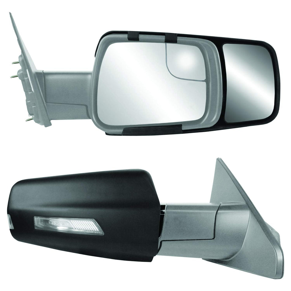 K SOURCE Snap & Zap 80730 Custom Fit Towing Mirror for 2019 up Ram 1500 Pick-up, Patented