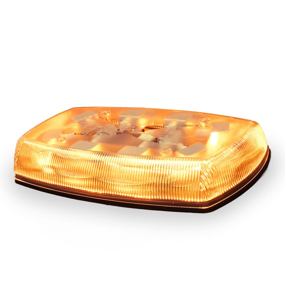 ECCO LED Mini Bar Amber 15 Inch Roof Top Light Bar 12V 24V for Cars Trucks Snow Plow Vehicles Warning Caution Lights, 5 year Warranty