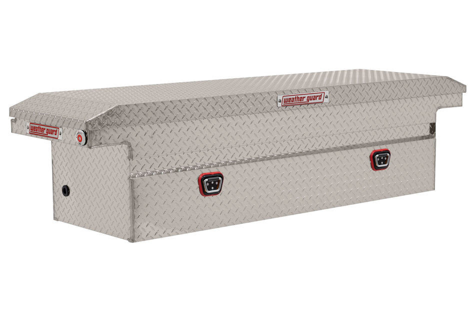 Weather Guard Model 121-0-04 Saddle Truck Box, Aluminum, For Full Size Trucks, Low Profile, Clear, 11.0 cu ft capacity