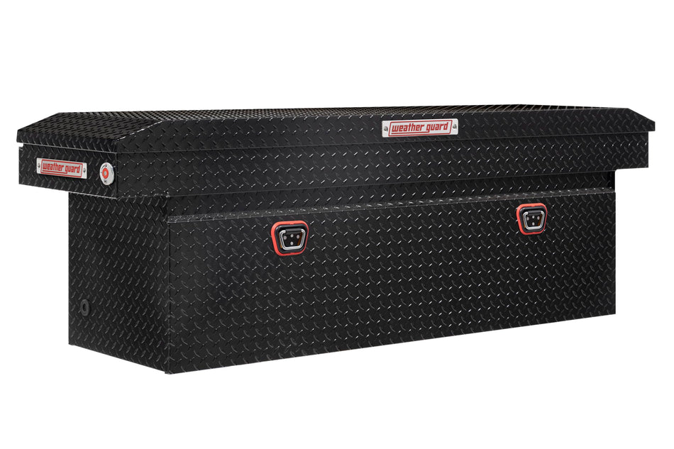 Weather Guard Model 123-5-04 Saddle Box, Aluminum, Full Deep, Gloss Black, 15.0 cu ft