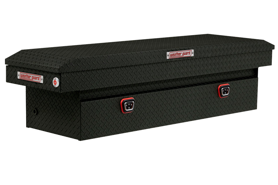 Weather Guard Model 127-52-04 Saddle Box, Aluminum, Full Standard, Textured Matte Black, 11.0 cu ft