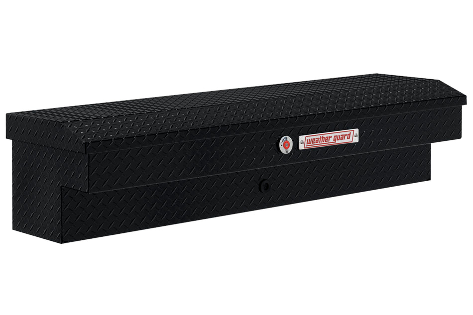Weather Guard Model 174-5-04 56in Lo-Side Box, Aluminum, Gloss Black, 4.0 cu ft