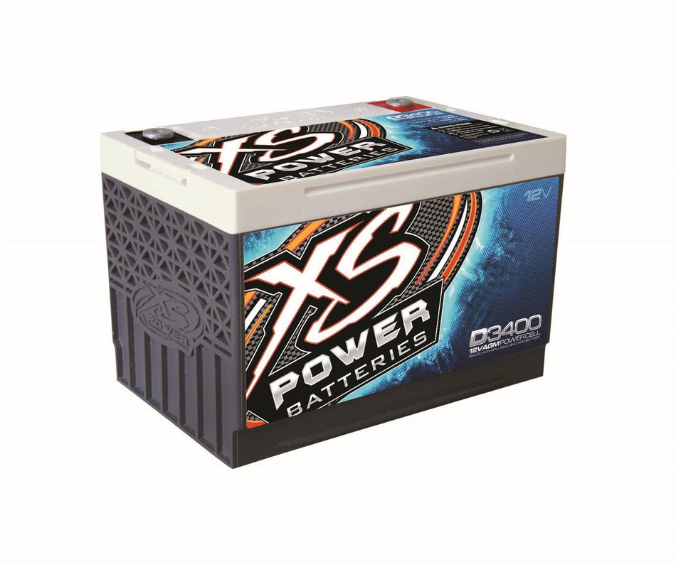 XS Power D3400 XS Series 12V 3,300 Amp AGM High Output Battery with M6 Terminal Bolt