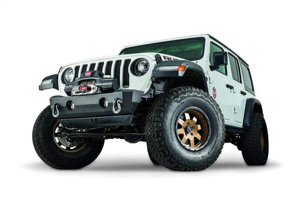 WARN 102510 Jeep Wrangler JL/JK and Gladiator JT Front Crawler Bumper: Stubby, without Tube