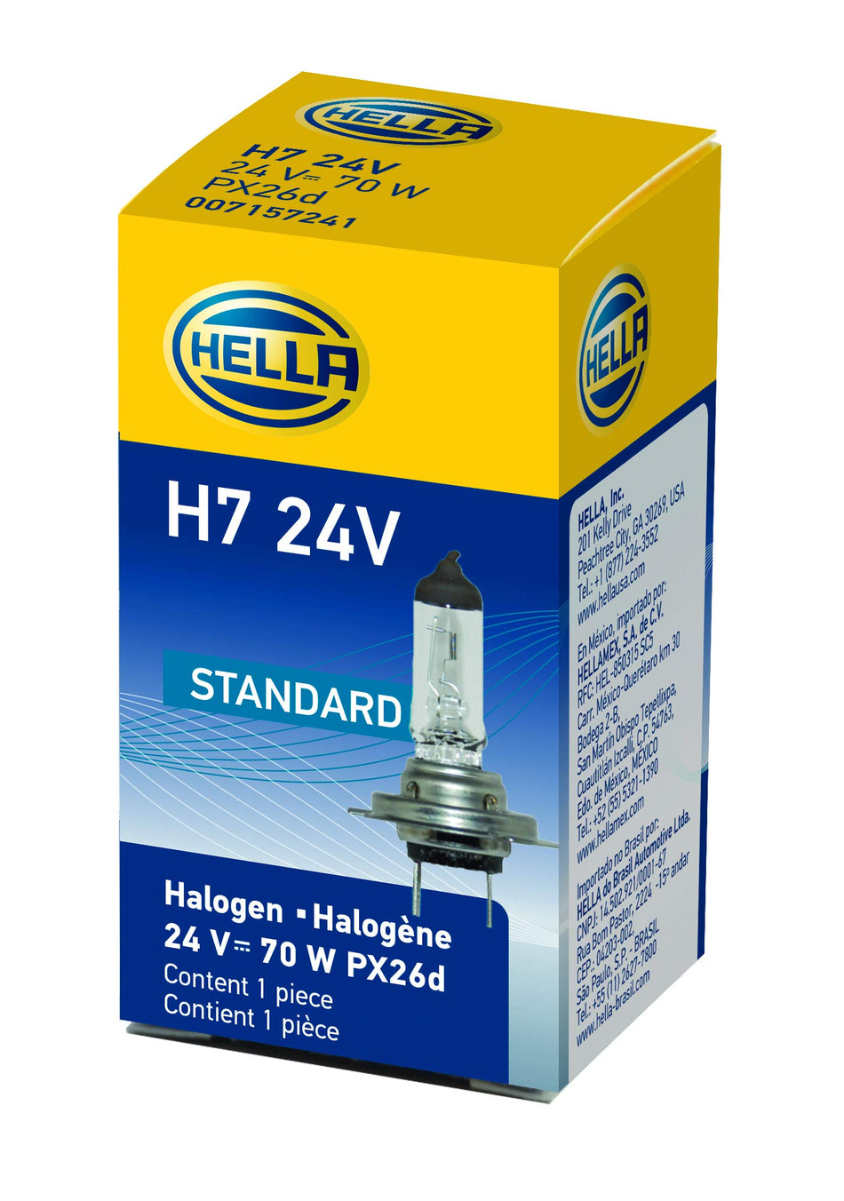 HELLA H7 24V Standard Halogen Bulb, 70W,Standard - 70W Truck & Exterior