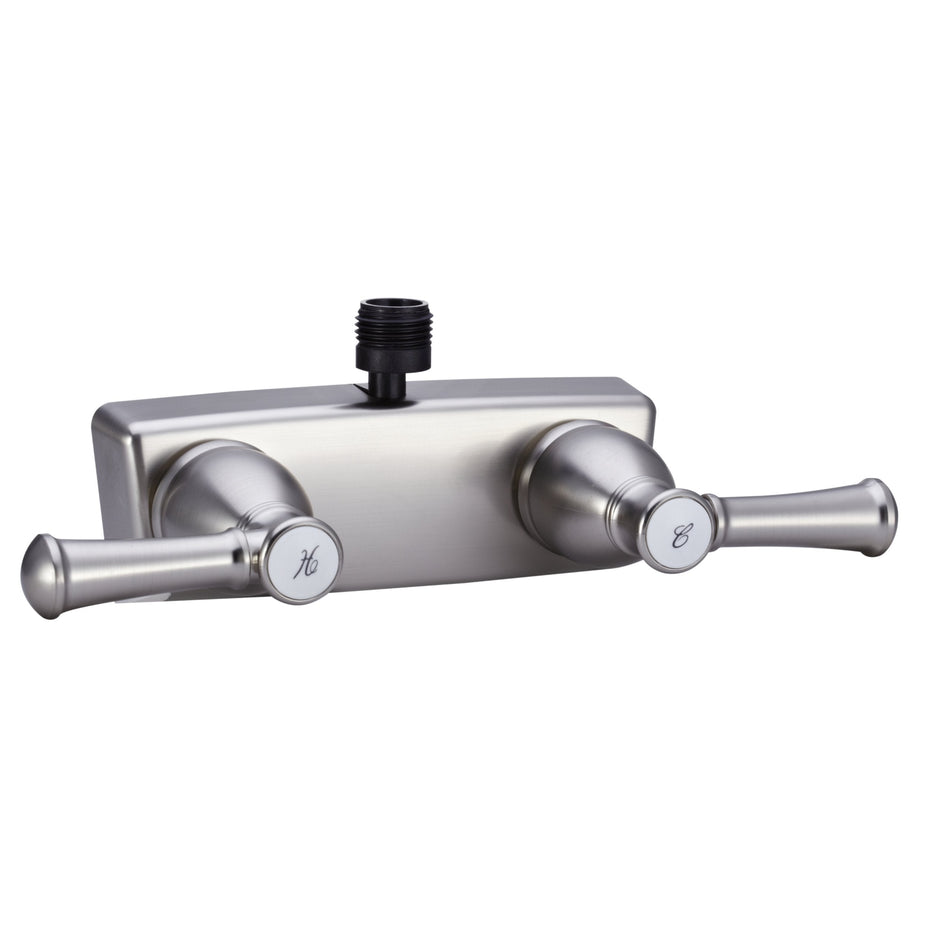 Dura Faucet Dura Faucet DF-SA100L-SN RV Shower Faucet Valve Diverter with Hot/Cold Handles (Brushed Satin - Outdoor Depot