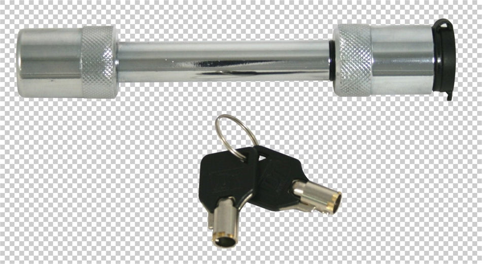Diversi-Tech DT-31005 5/8" Chrome Plated Forged Steel Locking Pin with 2 Round Tube Keys for 2.5" Class V Hitch