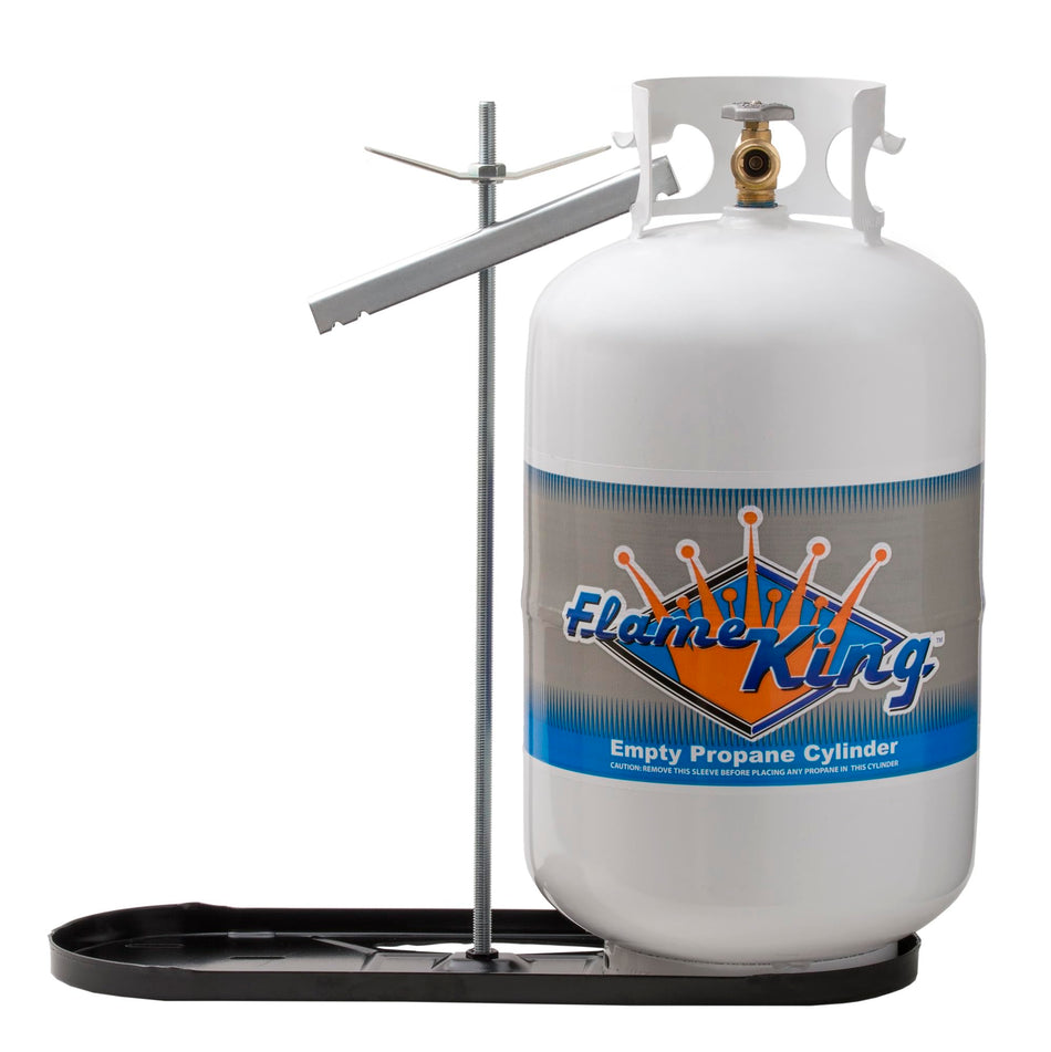 Flame King Dual RV Propane Tank Cylinder Rack for RVs and Trailers for 30lb Tanks - KT30MNT (Tanks Sold Separately), Black